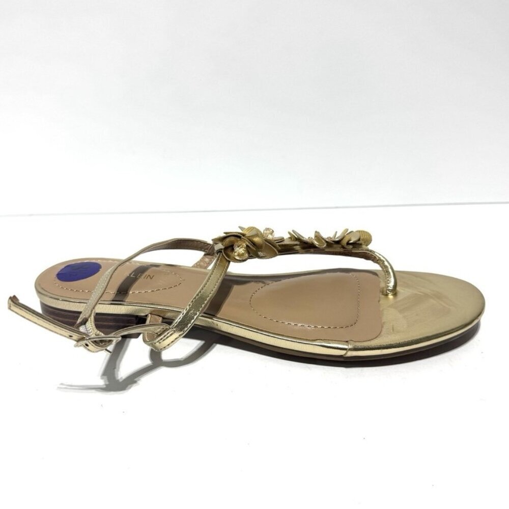 Anne Klein Womens Flava Sandals Gold Size 8.5 M